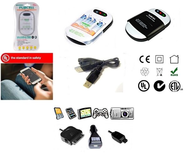 USB  AC Battery Charger AA/AAA  With External Power Backup - Image 4