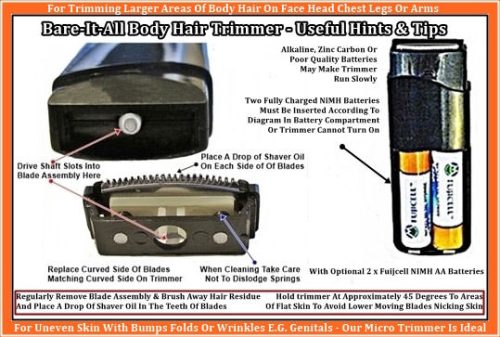 Cordless Body Hair And Beard Trimmer By Bare It All - Image 4