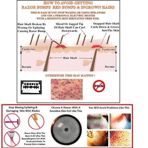 Replacement Electric Shaver Foil Blade Set – For Bare It All MK3 Shaver - Image 5